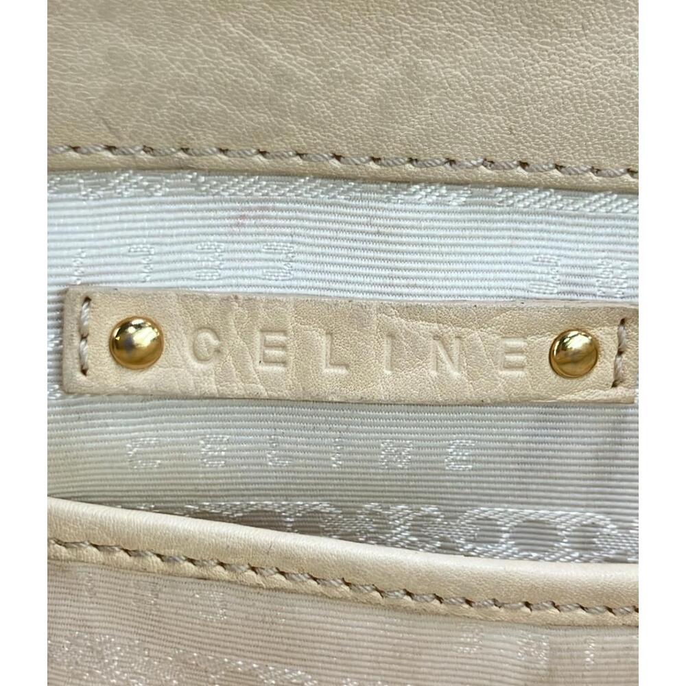 Celine Boogie bag yellow beige White pebbled leather - Picture 6 of 6